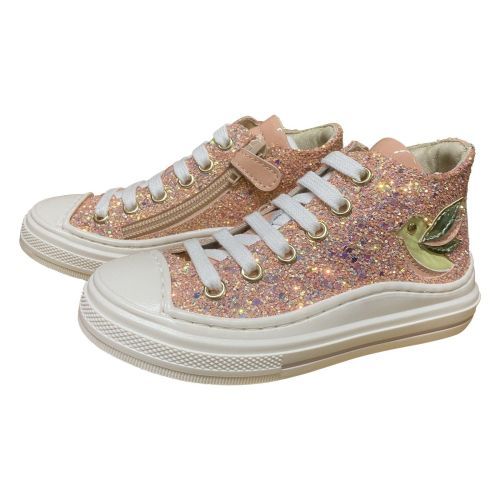 Bana&Co hoge glitter basket met vogeltje | kinderschoenen maluma