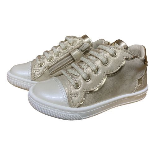 Banaline platina eerste stapper met strasdetails | elegant & stijlvol | kinderschoenen Maluma