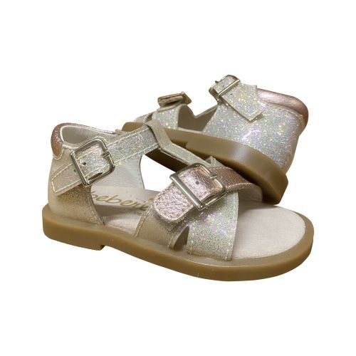 Beberlis sandaal glitter platina & nude | kinderschoenen Maluma