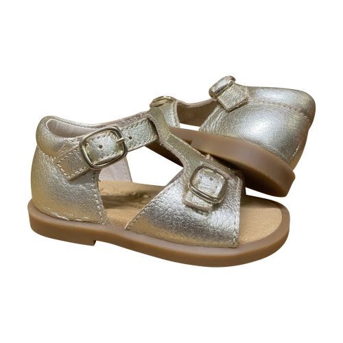 Beberlis sandaal platina leder met dichte hiel | kinderschoenen Maluma