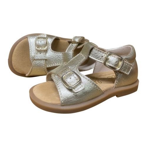 Beberlis sandaal platina leder met dichte hiel | kinderschoenen Maluma