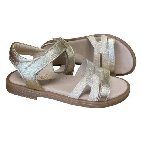 Beberlis open sandaal platina met velcro | kinderschoenen Maluma