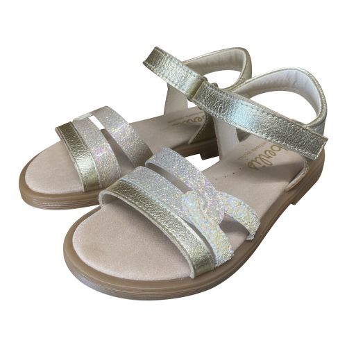 Beberlis open sandaal platina met velcro | kinderschoenen Maluma