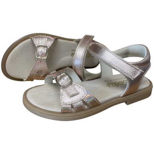 Beberlis open sandaal nude met velcro & gesp | kinderschoenen Maluma