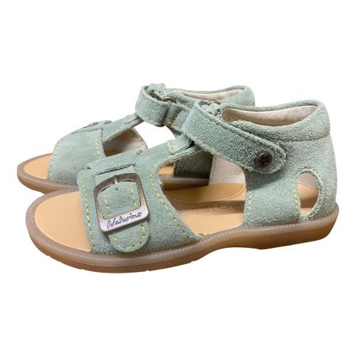 Naturino sandaaltjes gesloten hiel groen suède – kinderschoenen Maluma