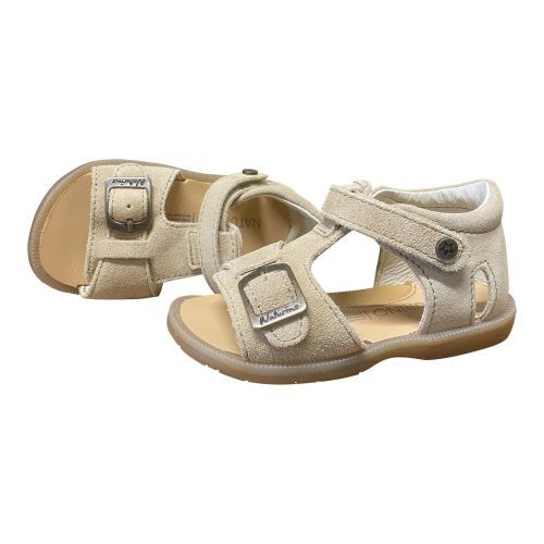Naturino sandaaltjes gesloten hiel zand beige suède – kinderschoenen Maluma