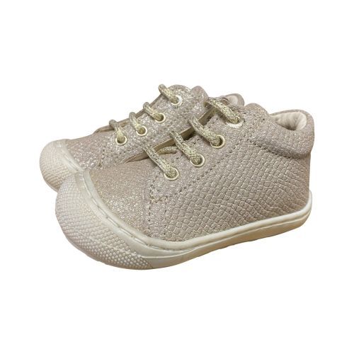 Naturino Cocoon eerste stap schoentje platina metallic | Kinderschoenen Maluma