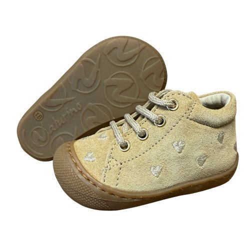 Naturino Babyschoentjes Cocoon  Beige Hartjes meisjes
