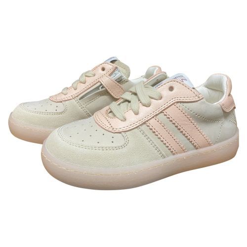 Ocra meisjes sneaker off-white met roze accenten | Kinderschoenen Maluma