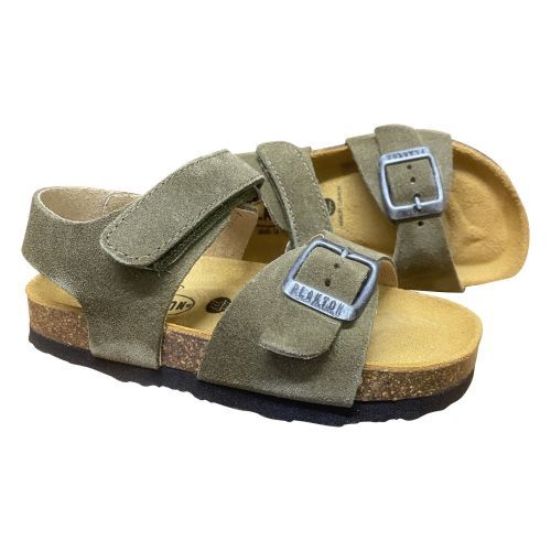 Plakton jongenssandaal kaki crosta met kurkvoetbed | kinderschoenen Maluma
