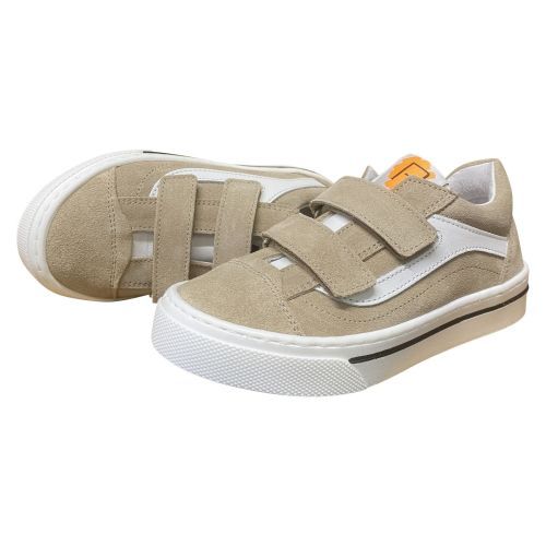 Poldino jongenssneaker zand beige taupe 2 velcro | kinderschoenen Maluma