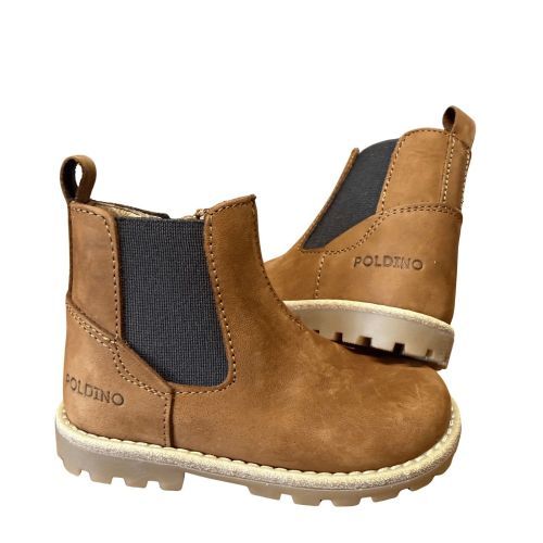 Poldino Laarsje Laag Chelsea Laarsje cognac Unisex