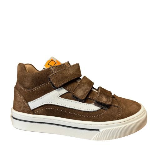 Poldino Sneaker velcro  bruin jongens
