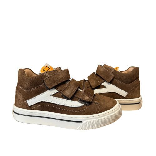 Poldino Sneaker velcro  bruin jongens