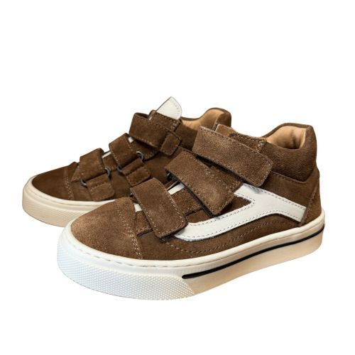 Poldino Sneaker velcro  bruin jongens