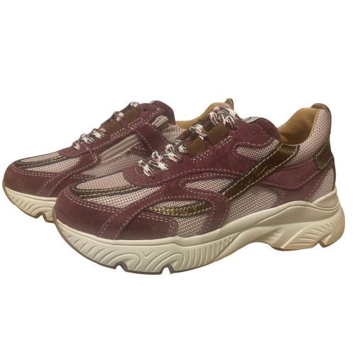 Romagnoli sneaker bordeaux oudroze met rits | Maluma
