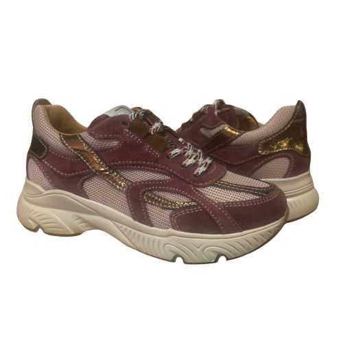 Romagnoli sneaker bordeaux oudroze met rits | Maluma