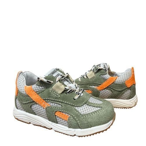 Romagnoli sneaker kaki/oranje kaki jongens