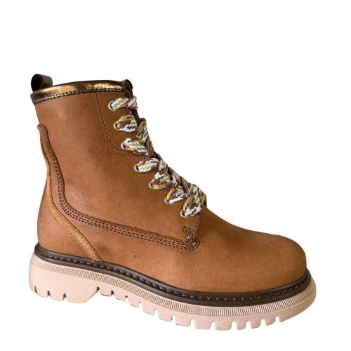 Romagnoli Veterboots met rits cognac meisjes