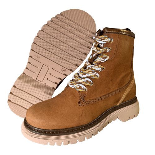 Romagnoli Veterboots met rits cognac meisjes