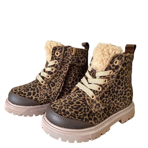 Romagnoli Veterbottinetjes met rits leopard meisjes