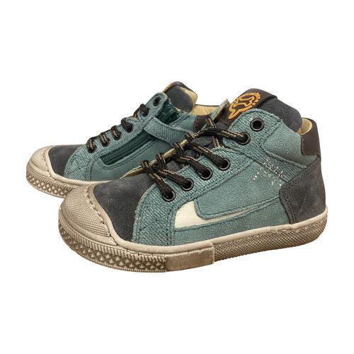 Stones and Bones LIAM 5287 Jongens Sneaker Aqua | Stevige Top & Veter-Rits | Maluma
