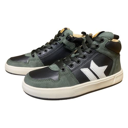 Stones and Bones PANKY 5419 Jongens Sneaker Kaki Zwart | Stoer & Stevig | Maluma