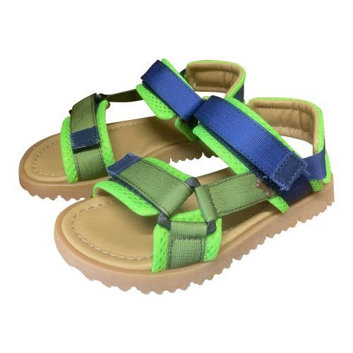 Sportieve jongens trekking sandaal blauw kaki | kinderschoenen maluma
