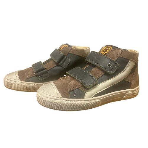 Stones and Bones Kaki Bruine Sneaker met Klittenband | Kinderschoenen Maluma