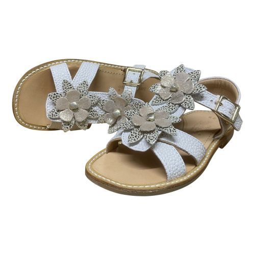 Zecchino d’Oro open sandaal platina met bloempjes | kinderschoenen Maluma