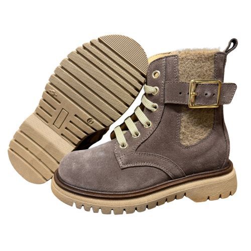 Zecchino d'oro Bottientjes Veterlaarsje taupe meisjes