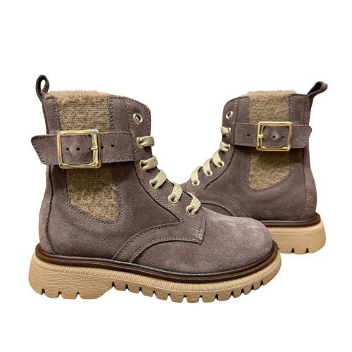 Zecchino d'oro Bottientjes Veterlaarsje taupe meisjes